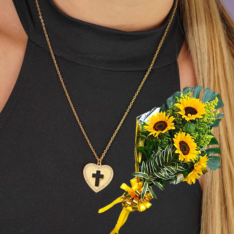 Juego Corazón Cruz + Ramillete - Imagen 3